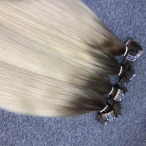 Vente de gros Bande Ombre Mix Blond Clair Naturel Raide Cheveux Offres Spéciales Cutille Alignés 100% Extensions de Cheveux Humains - Product Image 4