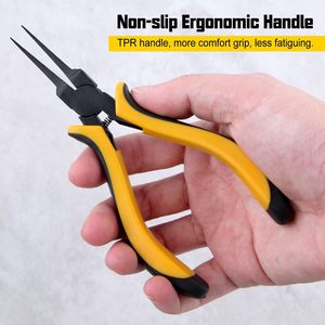 Alicates Profesionales de Punta Plana de Acero al Carbono de 5 Pulgadas, Mandíbula Lisa, para Fabricación de Pulseras, Joyería Fina, Manualidades, Herramientas de Bricolaje INTENSE - Product Image 5