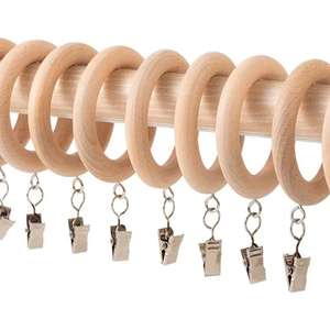 Luxury Wooden <b>Curtain</b> Ring Durable Natural Round Smooth Wood <b>Curtain</b> Ring For <b>Drapes</b> <b>Curtains</b> And Stylish Home Decoration - Product Image 2