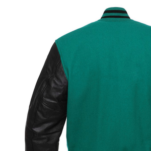 Chaqueta de Béisbol de Lana 100% y Cuero Genuino y Original, Transpirable, con Capucha y Bolsillos, para Hombre, para Verano e Invierno - Product Image 6