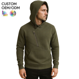 เสื้อฮู้ดผู้ชายผ้าฝ้ายฟลีซสำหรับฤดูหนาว รับผลิตแบบ OEM ODM ปักโลโก้ พิมพ์ลายดิจิทัล ทรงโอเวอร์ไซส์ สำหรับสตรีทแวร์และชุดลำลอง - Product Image 1