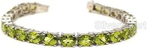 Women's <b>Bracelet</b> Natural Peridot Gemstone August Birthstone wedding Christmas Gift Handmade Jewelry 925 Sterling <b>Silver</b> <b>Bracelet</b> - Product Image 6