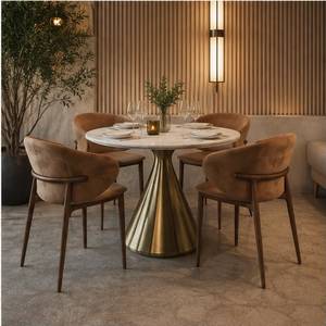 Tables et chaises de restaurant en bois personnalisées, directement de l'usine, design moderne, mobilier de salle à manger commercial rembourré, provenance Turquie - Product Image 5