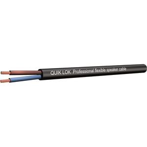 QUIK LOK-CA/225, câble de bobine d'alimentation bipolaire pour haut-parleurs passifs, fabriqué en Italie, longueur de bobine de 100 m, couleur noire - Product Image 1
