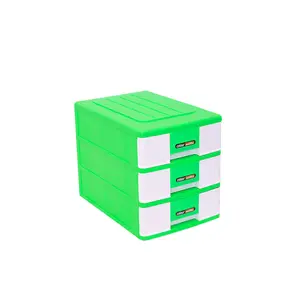 Chất lượng cao cấp 3 Tier lưu trữ ngăn kéo A4 giấy văn phòng phẩm văn phòng phẩm lưu trữ ngăn kéo hộp đa năng bền PP nhựa lưu trữ
