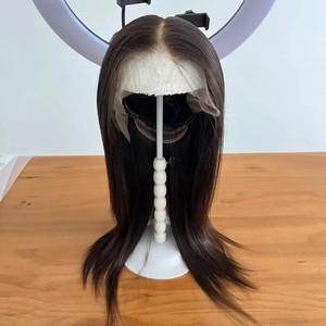 Peluca de cabello humano natural al por mayor, pelucas de encaje frontal, pelucas de cabello virgen peruano para mujer negra ondulada - Product Image 6