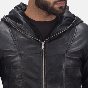 Vestes décontractées imperméables en cuir véritable de qualité supérieure, vêtements d'hiver, élégantes et confortables, vêtements d'extérieur pour hommes, logo avant tendance - Product Image 4