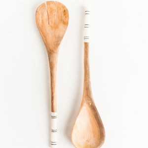 Juego de utensilios de cocina de madera de teca natural, espátula y cuchara para cocinar utensilios ecológicos - Product Image 3