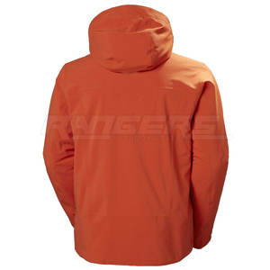 Veste de pluie à capuche orange pour hommes, nouveauté avec logo personnalisé, veste coupe-vent imperméable, vente en gros - Product Image 2