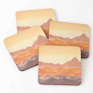 Nouveau design sous-verres en bois multicolore avec sous-verres imprimés pour le service du thé 4 pièces ensemble maison et cuisine pierre de vente chaude - Product Image 1