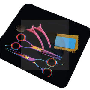 ชุดกรรไกรตัดผมมืออาชีพ น้ำหนักเบา สีดำและน้ำเงิน รุ่นพรีเมียม คมพิเศษ สำหรับร้านเสริมสวย - Product Image 6