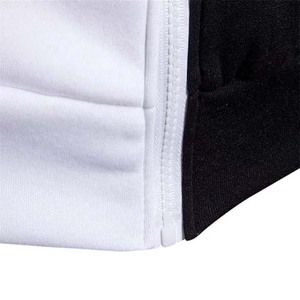 เสื้อฮู้ดแขนยาวซิปสองสีสำหรับผู้ชายเสื้อฮู้ดมีซิป - Product Image 4