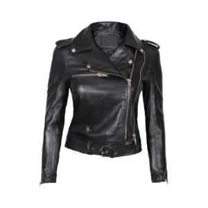Veste en cuir pour femmes de haute qualité Street Wear élégant avec fabrication de tissu respirant veste en cuir véritable pour femmes - Product Image 4