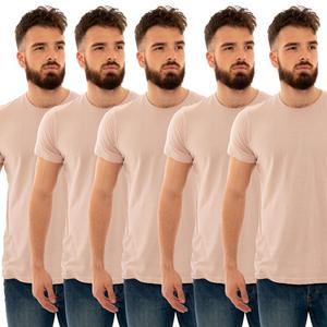 Camiseta Casual de Manga Corta para Hombre, Mezcla de Poliéster/Algodón, Cuello Redondo, Diseño Personalizado, Antiarrugas, Secado Rápido, Estampado Sólido - Product Image 4
