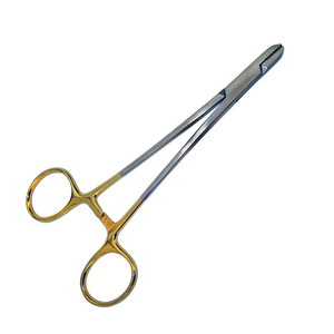 Pince à aiguille chirurgicale droite en fil d'or demi-torsadé TC 155 mm (6 pouces) pour suture, usage hospitalier - Product Image 2