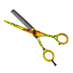 Ensemble de 2 ciseaux et cisailles professionnels en acier inoxydable, lame droite, pointe acérée, poignée ronde, durables pour adultes - Product Image 4