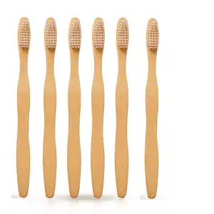 Conjunto de escovas de dentes de bambu personalizadas com cerdas macias, ecologicamente corretas e mais vendidas