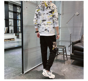 Derniers vêtements de sport automne-hiver pour hommes Sweat à capuche et pantalon de survêtement écologiques Ensemble 2 pièces pulls Mode pour hommes - Product Image 5