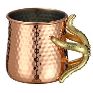 Latest Design Antique <b>Metal</b> Copper Mug With Brass Handle Moscow Mule Mug Hammer Antique Moscow Mule Copper Mug - Product Image 1