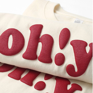 เสื้อยืดพองผ้าคอตตอนสำหรับผู้ชายและ100% หนักเสื้อยืดพิมพ์ลายแบบกำหนดเอง - Product Image 3