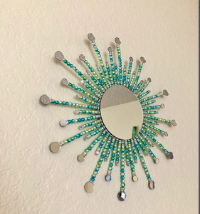 Sunburst <b>Mirror</b>/Peacock Wall Decor/Boho Wall Decor/Decorative <b>Round</b> <b>Mirror</b>/Unique Wall <b>Mirrors</b> - Product Image 1