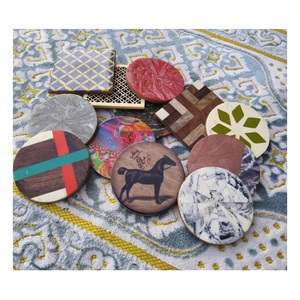 Address Craft Form India Posavasos de madera Resina casera y taza de té de madera Juego de 4 piezas Nuevo diseño Precio al por mayor - Product Image 2