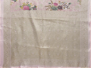 ส่าหรีผู้หญิงพิมพ์ลายผ้าอาร์ตซิลค์พร้อมชุดเบลาส์แบบแยกชิ้นหรูหราน้ำหนักเบาสำหรับสวมใส่สบายๆทุกวันหรือตามเทศกาล - Product Image 6