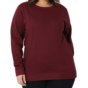 Sudaderas de Mujer con Logotipo Personalizado en la Parte Delantera, Color Rojo Sólido, Invierno 2025, Servicio OEM - Product Image 1