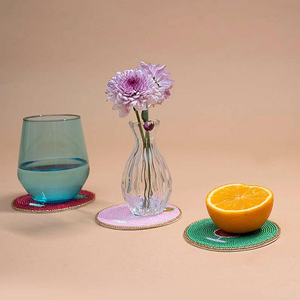 Ensemble de sous-verres créatifs et originaux en forme de fruits, perles de riz, faits à la main, isolants pour le thé, coussins décoratifs de bureau, cadeau idéal - Product Image 5