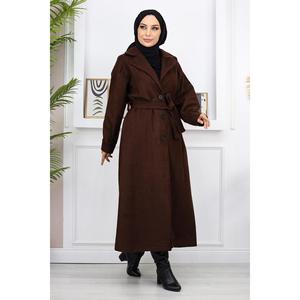 Manteau en laine pour femme avec col large, élégant manteau d'hiver pour tous les jours - Product Image 3