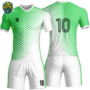 Ensembles d'uniformes de football 100 % polyester respirants et légers à manches courtes avec motifs imprimés, service OEM disponible, toutes tailles - Product Image 6