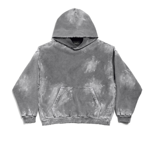 Sudadera con Capucha Personalizada para Hombre, Estilo Urbano, Lavado Ácido, Desgastada, de Poliéster/Algodón Grueso de 480 g/m², Color Sólido, Efecto Desgastado por el Sol, para Otoño - Product Image 2