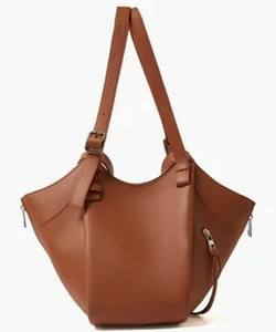 Brown Genuine Leather Vintage Fashion Lady Candy Water Resistant <b>Shoulder</b> <b>Bag</b> Women Modern Hobo Tote Two <b>Straps</b> Adjustable - Product Image 1