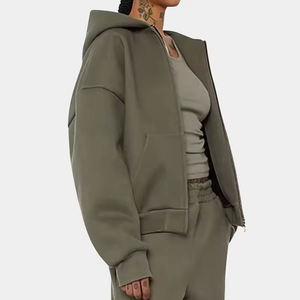 เสื้อฮู้ดมีซิปสำหรับผู้ชายเสื้อสเวตเตอร์มีฮู้ดผ้าเกล็ดปลาแบบรูดซิปใส่ได้ทั้งชายและหญิงโลโก้ออกแบบได้ตามต้องการ - Product Image 4