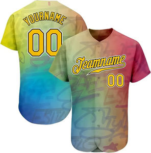 Jersey de béisbol de sublimación de poliéster personalizado para hombre con cierre de botón ropa deportiva de talla grande con su logotipo de marca personalizado - Product Image 4