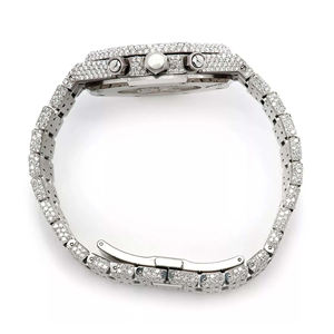 Reloj de Hombre con Incrustaciones de Moissanita y Correa de Acero Inoxidable - Product Image 4