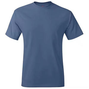 เสื้อยืดคอตตอน 100% น้ำหนัก 210 กรัม แบบเรียบ ไม่มีลาย สีดำ ขาว น้ำเงิน สำหรับผู้ชาย รับทำโลโก้ OEM ตามสั่ง - Product Image 5