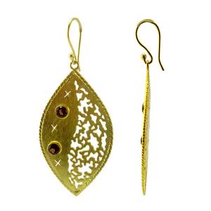 Traditionnel 925 Sterling Silver Grenat Gemstone Pas Cher Classique À La Mode Dernières Dames Porter Jali Boucles D'oreilles - Product Image 3