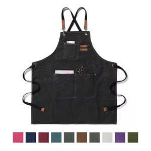 Delantal de peso de espalda cruzada ajustable con múltiples bolsillos de lona de algodón hecho a mano para hombres y mujeres - Product Image 5