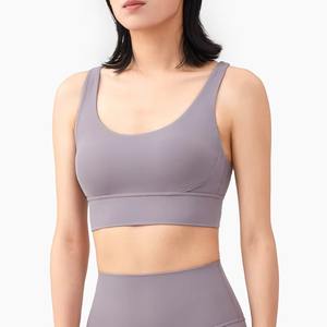 <b>Womens</b> Custom Wholesale Sexy Cotton Crop Tops Solid Color Short Sleeveless Knit <b>Vest</b> with U Neck Tank Fashionable Crop Top - Product Image 2