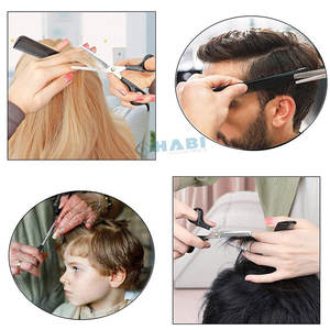 Ciseaux de coiffure de salon professionnel lame en acier inoxydable avec outil de beauté tranchant à pointe émoussée pour barbier - Product Image 5