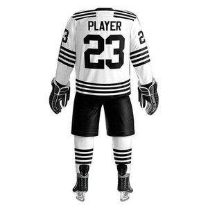 High Quality Custom Designed <b>Men's</b> Ice Hockey Sports Wear Set Best OEM Uniform Team Name Print Embroidery Technique Adults - Product Image 2