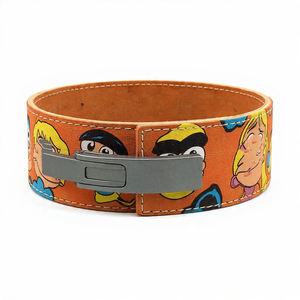 Cinturón de Levantamiento de Pesas de Cuero Genuino de 13 mm con Estampado de Anime y Dibujos Animados, Cinturón de Entrenamiento Suave para Fisicoculturismo - Product Image 5