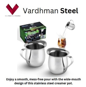 Pot de crème à large bouche en acier inoxydable en gros, profitez d'une coulée lisse et sans gâchis, cruche de crème en acier inoxydable - Product Image 2