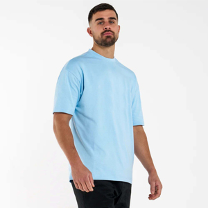 Logo personnalisé coton lourd hommes T-Shirt respirant surdimensionné conception unie grande taille séchage rapide T-Shirt décontracté pour hommes - Product Image 1