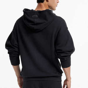 Venta al por mayor Plain Mens Streetwear Sudaderas con capucha Logotipo personalizado de peso pesado de algodón de gran tamaño para hombre Drop Shoulder Hoodies para hombres - Product Image 3