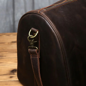 Sac à dos en cuir véritable pour hommes, sac de sport, sac à main de voyage Weekender pour épaule - Product Image 6