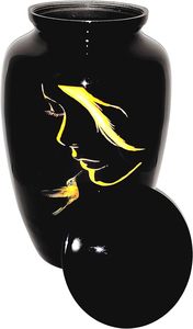 Colibrí Pájaro con Dama Diseño Gran Tamaño 25 cms de alto con Bolsa de Terciopelo - Product Image 2