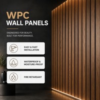 Panneau mural WPC hydrofuge Revêtement mural intérieur |   Panneau mural composite bois-plastique résistant à l'humidité pour salle de bain et cuisine