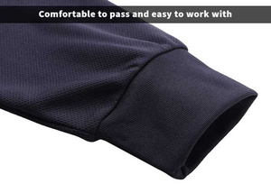 Chemise de travail de sécurité haute visibilité en polyester réfléchissant à manches longues Vêtements de travail de construction pour hommes Séchage rapide évacuation de l'humidité Logo personnalisé - Product Image 4